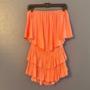 Mustard Seed pink Ruffle Tiered Mini dress romper